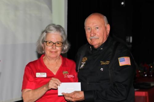 On Friday, January 7, 2022 The Island Christmas Style Committee presented awards and recognitions to individuals and organizations who contributed to the Annual Marco Island Christmas celebrations.  As President of the Marco Island Police Foundation I accepted a $500.00 donation to our foundation for our members who performed Traffic Duty for the parade.